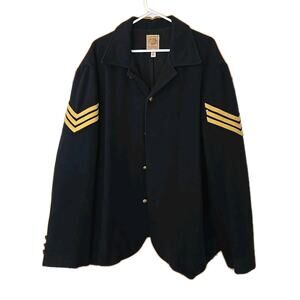 Vintage Wah Maker Union Army Wool Jacket made in the USA Men's Size XL Navy